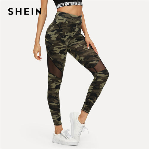 SHEIN Women's Camo Print Leggings