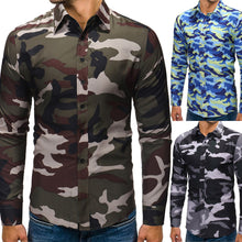 Load image into Gallery viewer, Men&#39;s Camouflage Casual  Long Sleeve Shirt