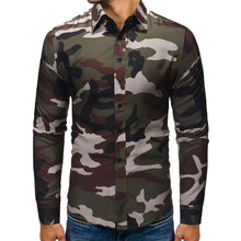 Load image into Gallery viewer, Men&#39;s Camouflage Casual  Long Sleeve Shirt