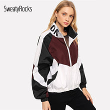 Load image into Gallery viewer, SweatyRocks Women&#39;s Zip Up Jacket