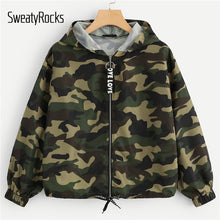 Load image into Gallery viewer, SweatyRocks Camo Print Hoody