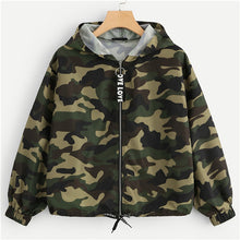 Load image into Gallery viewer, SweatyRocks Camo Print Hoody